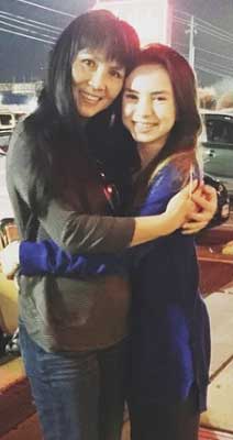 Haley Pham with her mother