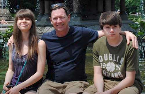Cole Hastings with his family