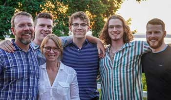 Ethan Chlebowski with his family